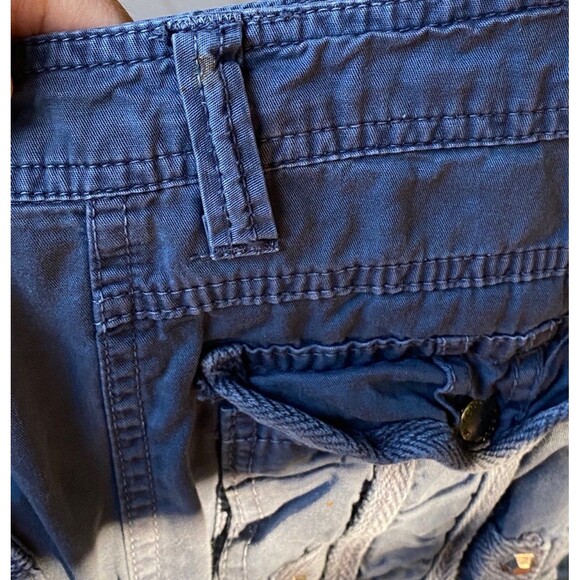 Lr scoop blue multi-pocket cargo cotton shorts classic size W30 - Picture 11 of 11